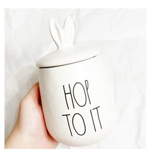 NEW Rae Dunn “Hop To It” Canister with Bunny Ears 🐰